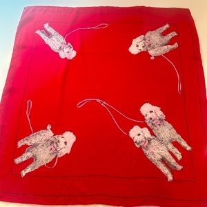 Vintage silk poodle scarf